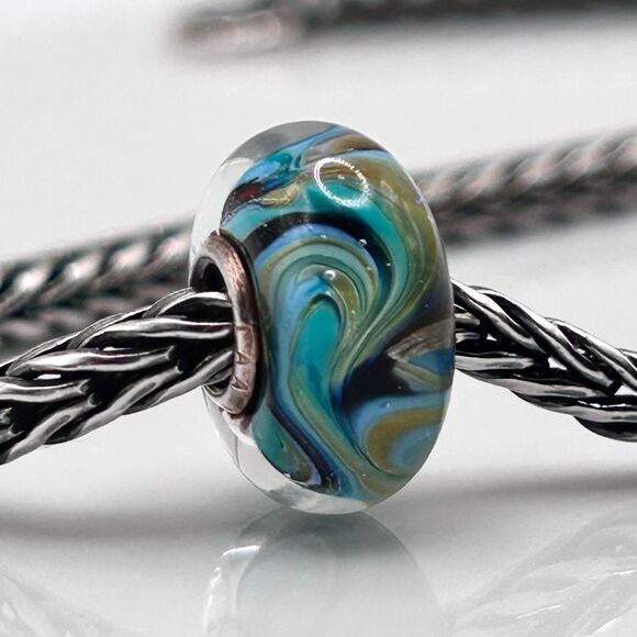 TROLLBEADS Rare Van Gogh Unique #4 LAA 925S colorful swirls, style of the artist - Picture 2 of 8